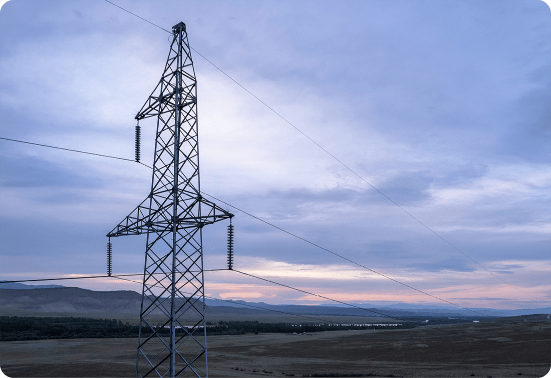 ЛЭП на закате